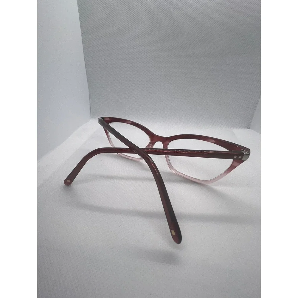 MODO BERGT Model 6546 Handmade‎ Burgundy Pink Cat Eye Eyeglasses Frames Women